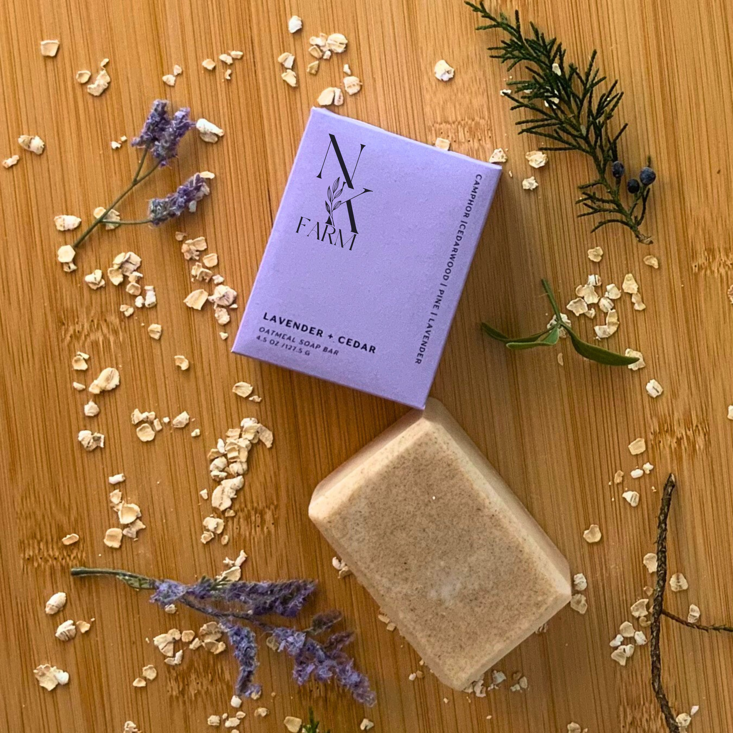 Lavender + Cedar Oatmeal Soap Bar